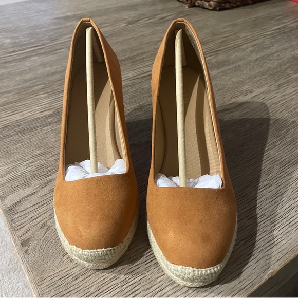 J. Crew Factory Canvas Espadrille Wedges Shoes. New - Picture 5 of 5